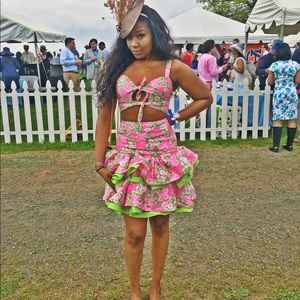 Pink and green asos 2 piece